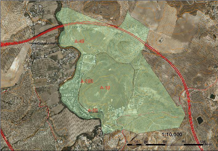 Oppidum Puente Tablas - Oppidum Puente Tablas. Zona de proteccin