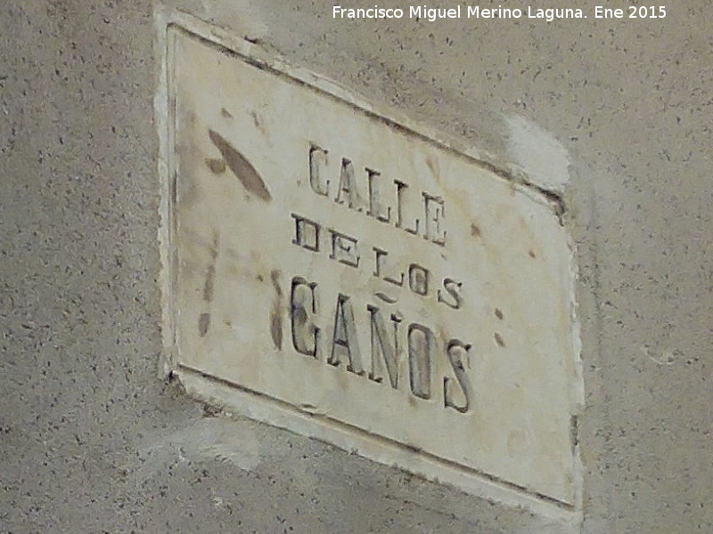 Calle de los Caos - Calle de los Caos. Placa antigua