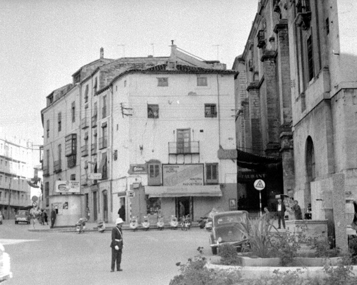 Plaza de San Francisco - Plaza de San Francisco. Foto antigua. Donde hoy est el Colegio de Arquitectos