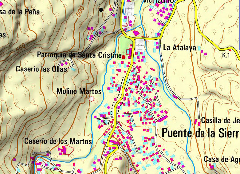 Iglesia Nueva de Santa Cristina - Iglesia Nueva de Santa Cristina. Mapa