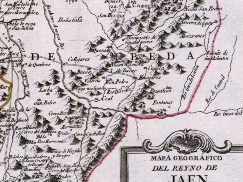 Aldea Vadillo Castril - Aldea Vadillo Castril. Mapa 1787