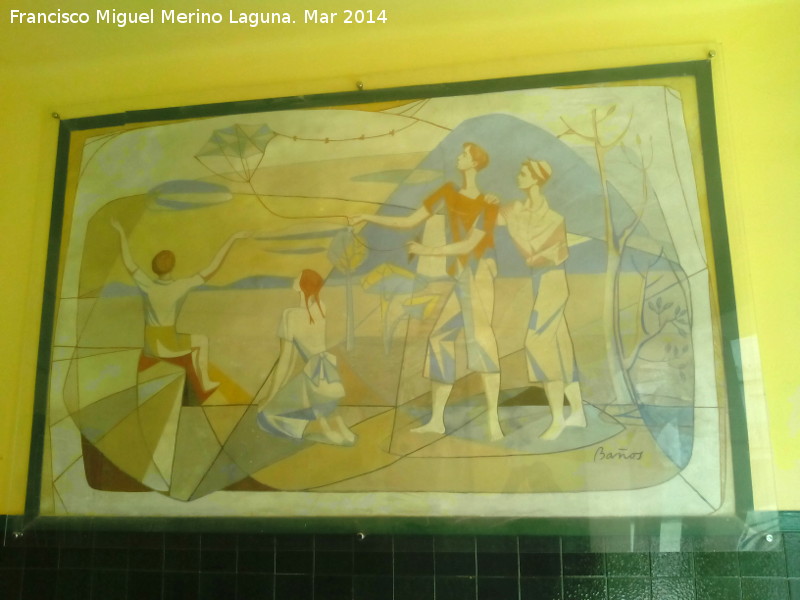 Colegio Alcal Venceslada - Colegio Alcal Venceslada. Fresco de Francisco Baos 1955