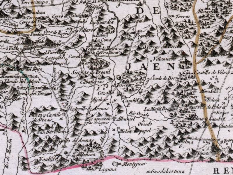 Historia de Montejcar - Historia de Montejcar. Mapa 1787