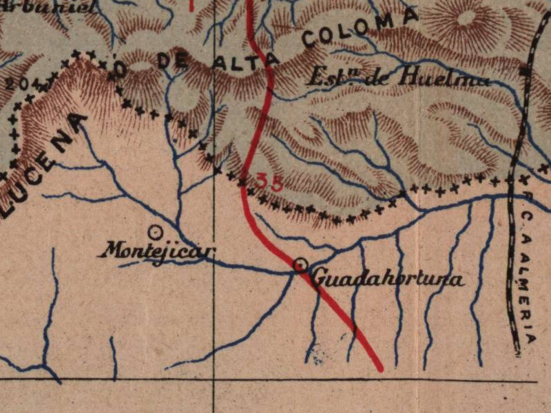 Historia de Montejcar - Historia de Montejcar. Mapa 1901