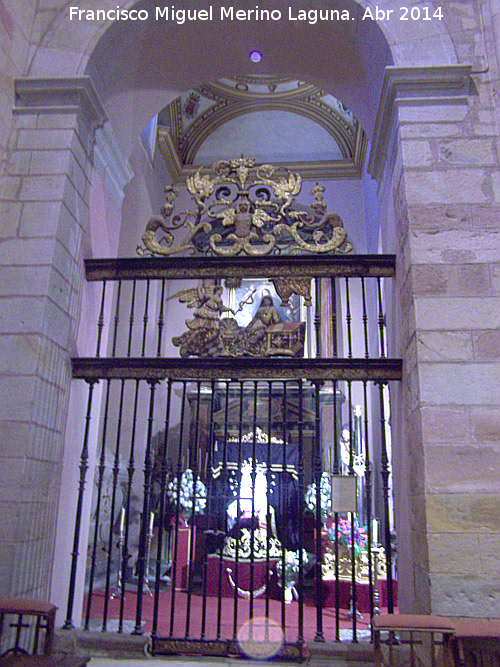 Iglesia de Santa Mara. Capilla de los Reinoso - Iglesia de Santa Mara. Capilla de los Reinoso. Reja. Capilla de Reinoso. Anunciacin. reja del siglo XVI