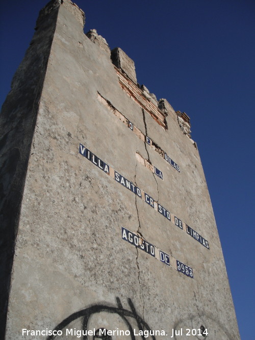 Torren falso de guilas - Torren falso de guilas. Inscripcin de azulejos