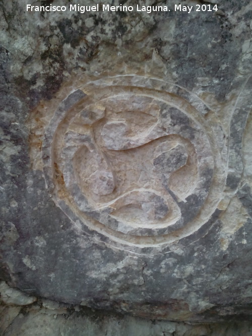 Cueva del Yedrn - Cueva del Yedrn. Lauburo vasco