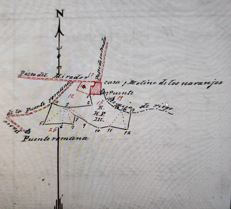 Fuente de la Vereda - Fuente de la Vereda. Plano de 1900