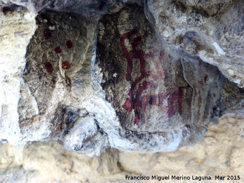 Pinturas rupestres del Abrigo de la Cantera - Pinturas rupestres del Abrigo de la Cantera. Puntos y cabras