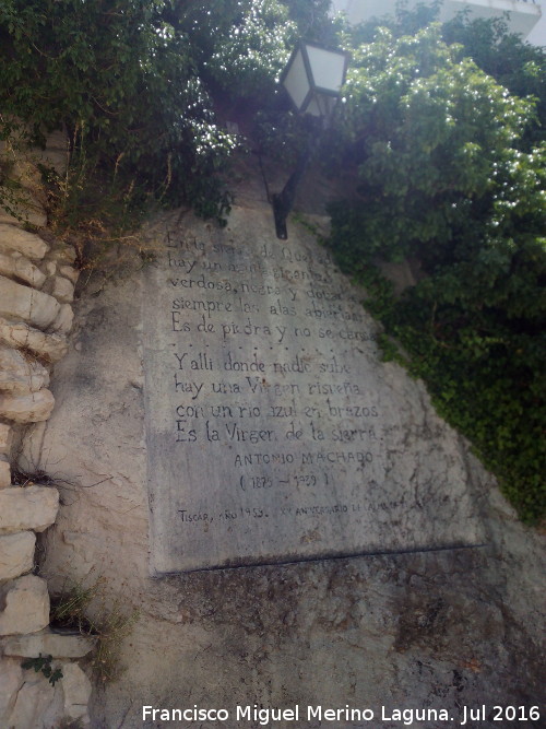 Antonio Machado - Antonio Machado. Fuente de Tscar - Quesada