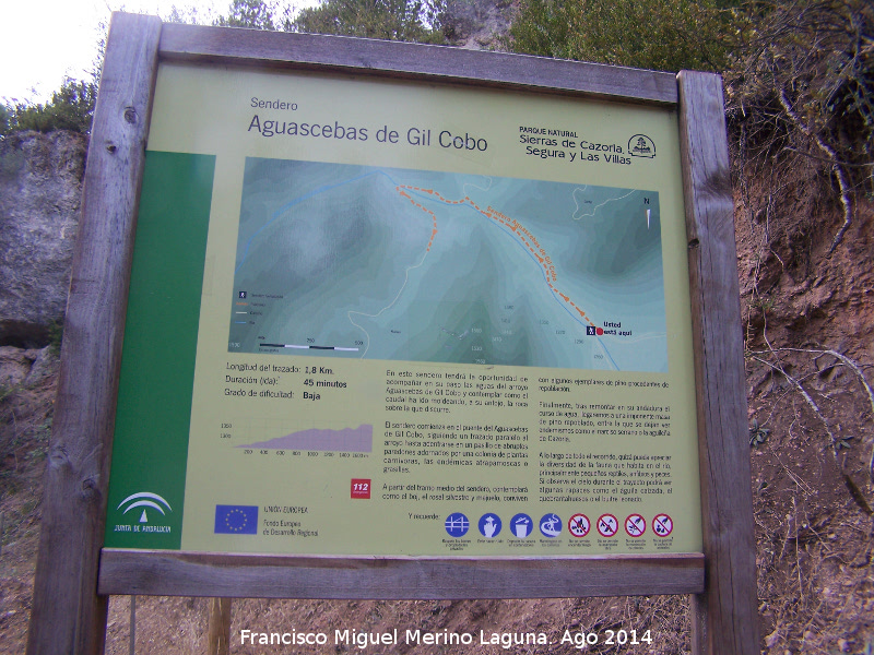 Sendero Aguascebas de Gil Cobo - Sendero Aguascebas de Gil Cobo. Cartel