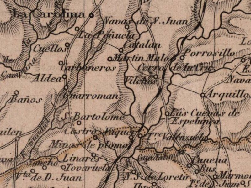 Castillo de Tobaruela - Castillo de Tobaruela. Mapa 1862