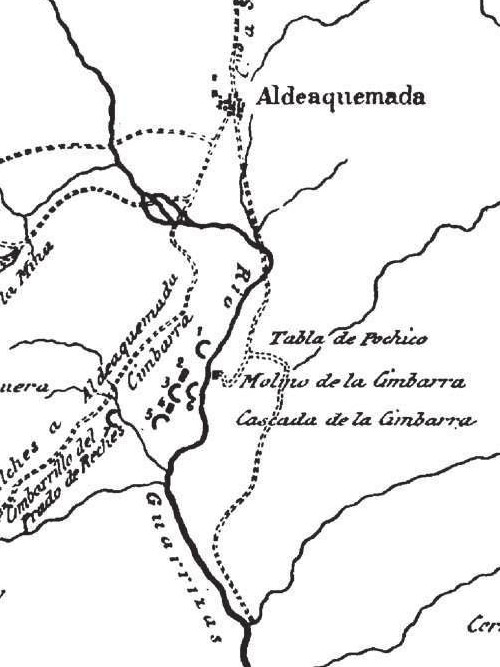 Pinturas rupestres del Poyo del Medio de la Cimbarra III - Pinturas rupestres del Poyo del Medio de la Cimbarra III. Mapa de Cabr