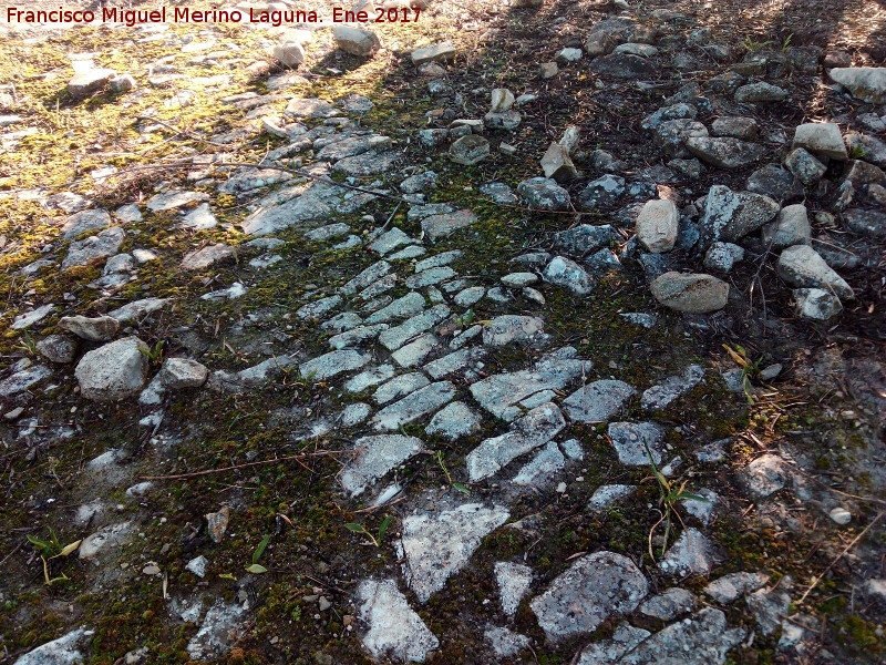 Fortn romano del Cerro Abejcar - Fortn romano del Cerro Abejcar. Empedrado