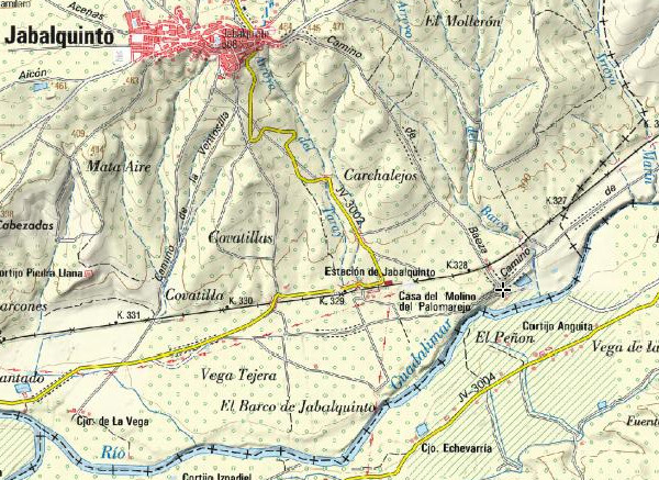 Central Hidroelctrica de Palomarejo - Central Hidroelctrica de Palomarejo. Mapa