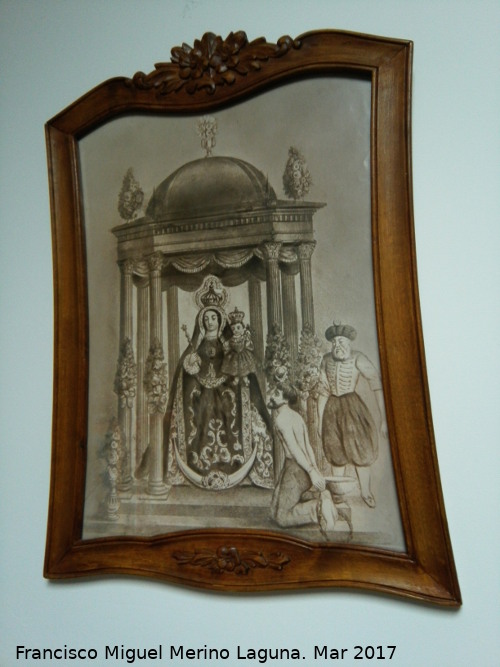 Casa de la Cofrada de la Virgen de la Estrella - Casa de la Cofrada de la Virgen de la Estrella. Dibujo antiguo de una Virgen