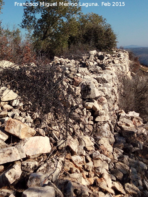 Fortn ibero romano de Las Monjas - Fortn ibero romano de Las Monjas. Grosor de la muralla