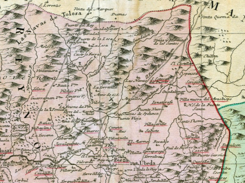 Historia de Navas de San Juan - Historia de Navas de San Juan. Mapa 1782