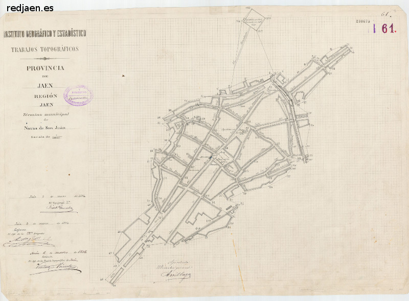 Historia de Navas de San Juan - Historia de Navas de San Juan. Plano topogrfico de 1894