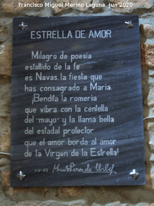 Ermita de la Virgen de la Estrella - Ermita de la Virgen de la Estrella. Poema