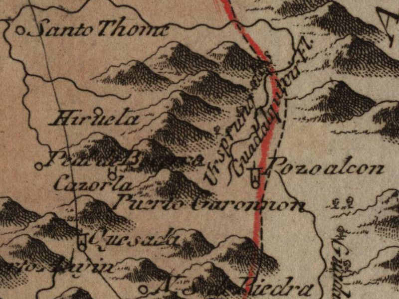 Historia de Peal de Becerro - Historia de Peal de Becerro. Mapa 1799