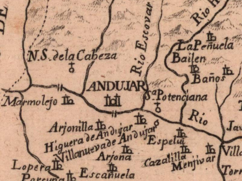 Ermita de San Ildefonso - Ermita de San Ildefonso. Mapa 1788