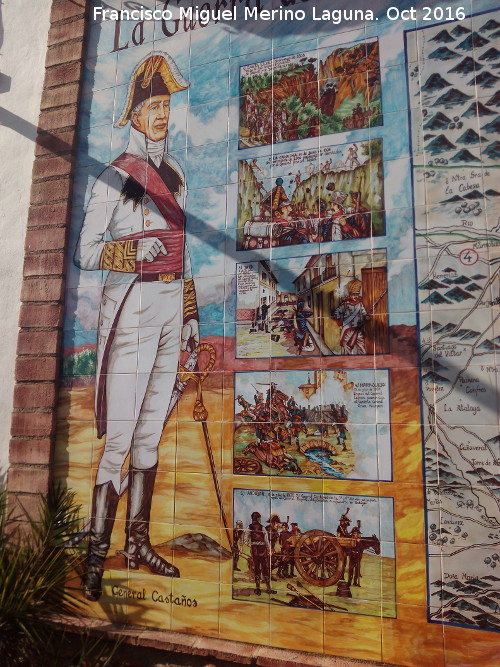 Batalla de Bailn - Batalla de Bailn. General Castaos. Azulejos de la Casa de Postas de Villanueva de la Reina