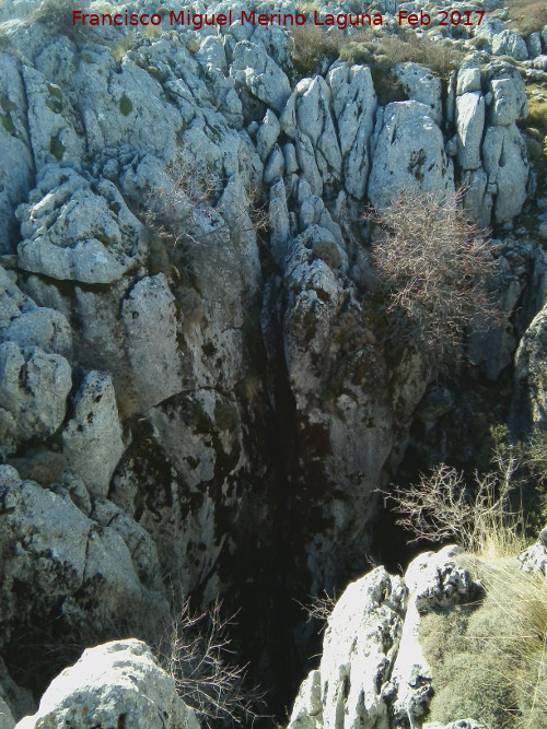 Sima del Aznaitn de Albanchez - Sima del Aznaitn de Albanchez. Paredes de la sima