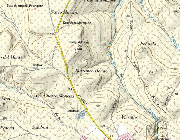 Arco del Cortijo El Pino - Arco del Cortijo El Pino. Mapa