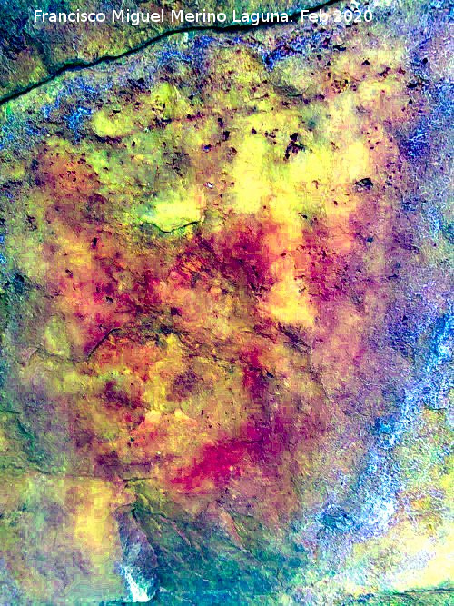 Pinturas rupestres del Cerro de la Caldera - Pinturas rupestres del Cerro de la Caldera. Tratada con Dstretch