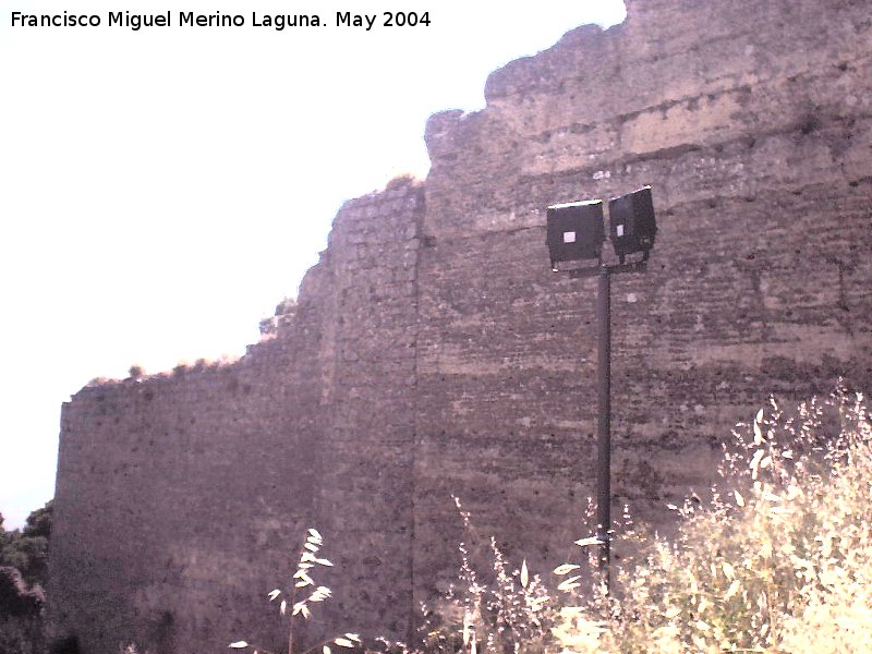 Muralla de Jan. Lienzo Norte VII - Muralla de Jan. Lienzo Norte VII. Extramuros, el cambio de tapial a mampuesto