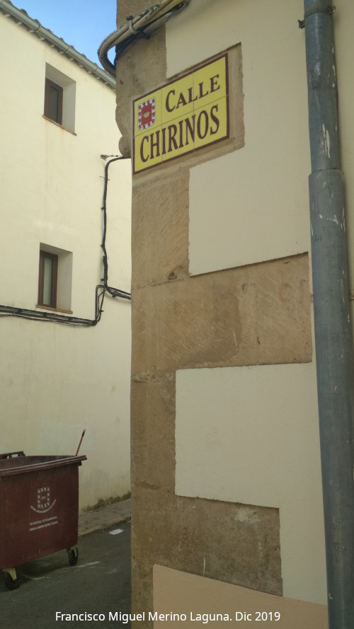 Calle Chirinos - Calle Chirinos. Placa