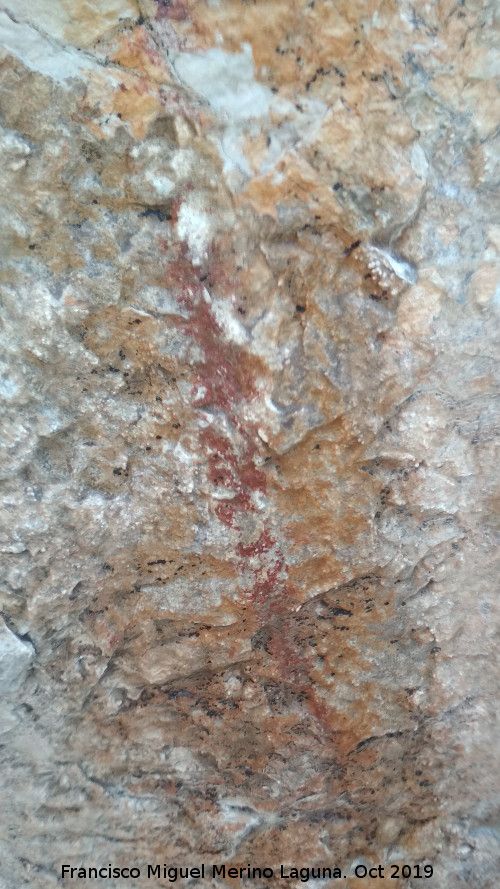 Pinturas rupestres del Abrigo de los Caones III - Pinturas rupestres del Abrigo de los Caones III. Barra grande