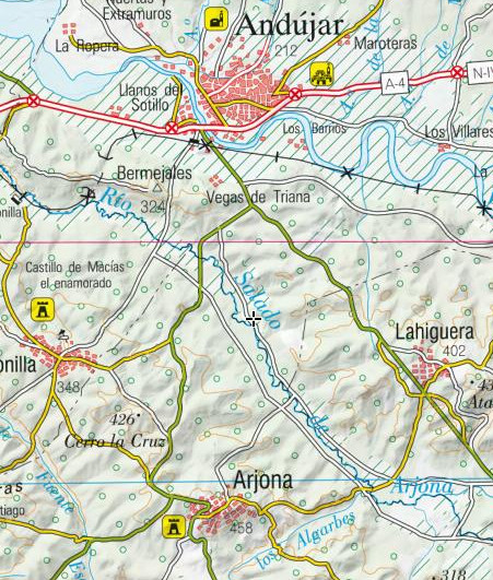 Arroyo Salado de Los Villares - Arroyo Salado de Los Villares. Mapa