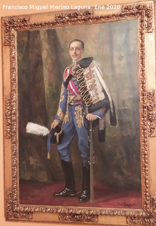 Alfonso XIII de Espa�a - Alfonso XIII de Espa�a. Cuadro de Jos� Nogu� Mass� siglo XX. Museo Provincial de Ja�n