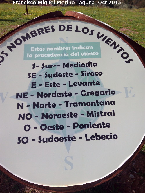 Nombres de los Vientos - Nombres de los Vientos. Mirador del Sendero del Bronce - Baos de la Encina