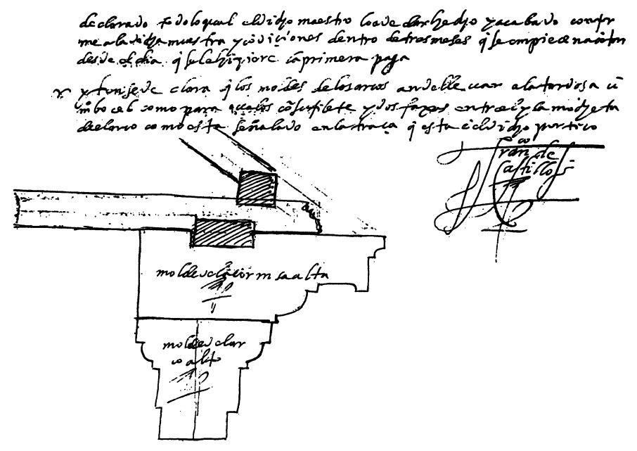 Francisco del Castillo el Mozo - Francisco del Castillo el Mozo. Proyecto de Francisco del Castillo el Mozo para el Convento de Santa Clara, 1576. Archivo Histrico Provincial de Jan.