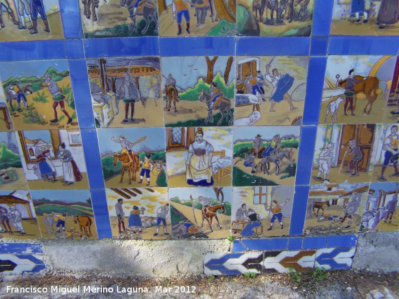 Paseo de los Adoquines - Paseo de los Adoquines. Azulejos del Quijote