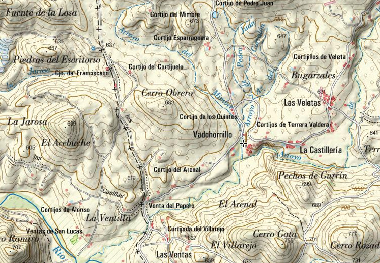 Aldea Vadohornillo - Aldea Vadohornillo. Mapa