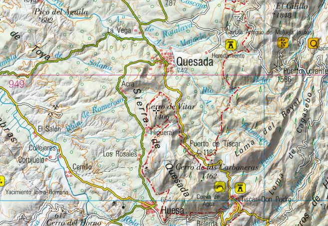 Cerro de Vitar - Cerro de Vitar. Mapa