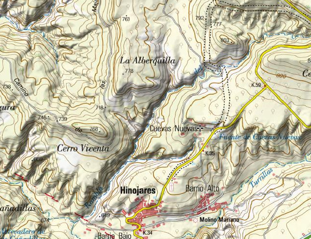 Aldea Cuevas Nuevas - Aldea Cuevas Nuevas. Mapa