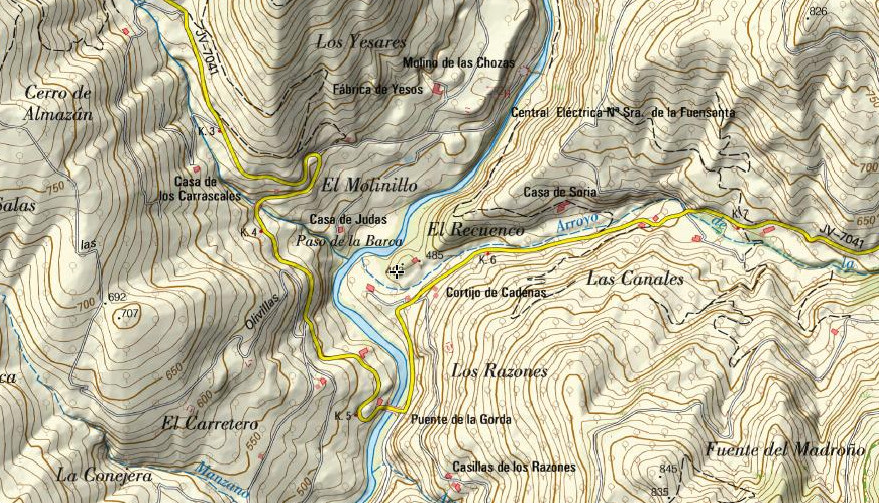 El Molinillo - El Molinillo. Mapa