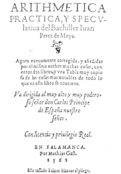 Juan Prez de Moya - Juan Prez de Moya. Aritmtica