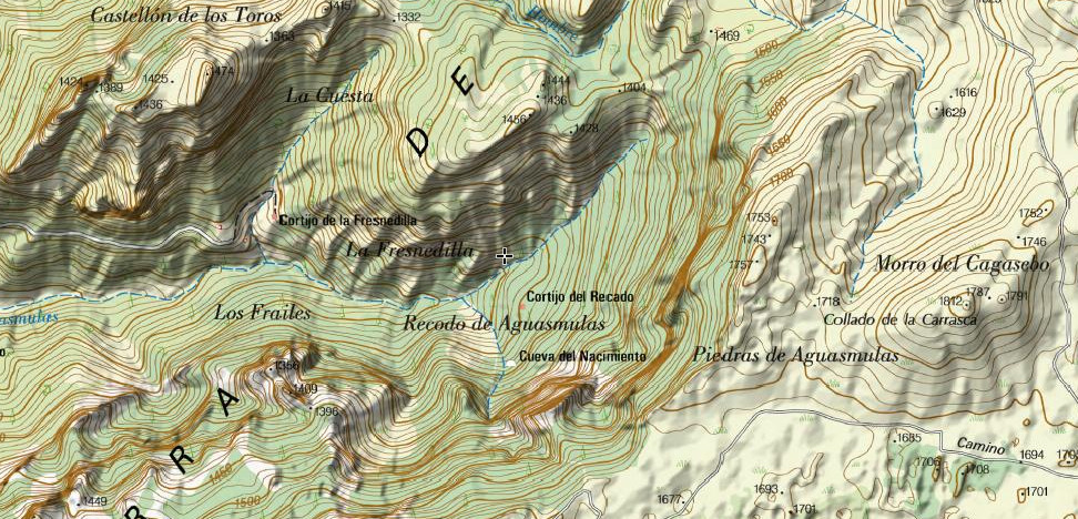 Barranco de La Frenesdilla - Barranco de La Frenesdilla. Mapa