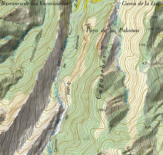 Camino del Poyo de las Palomas - Camino del Poyo de las Palomas. Mapa