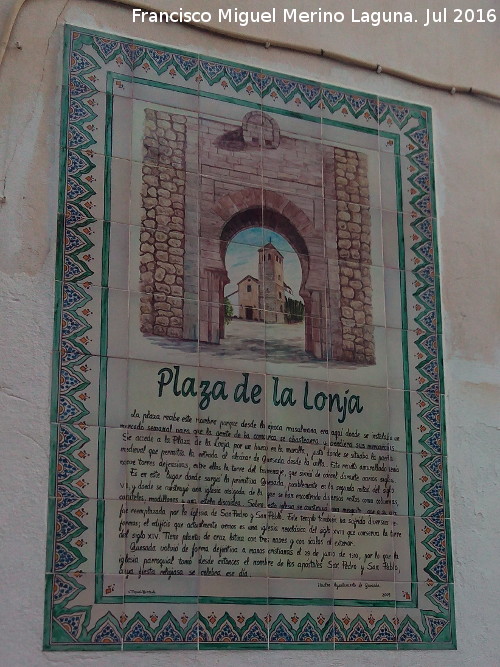 Plaza de la Lonja - Plaza de la Lonja. Azulejos