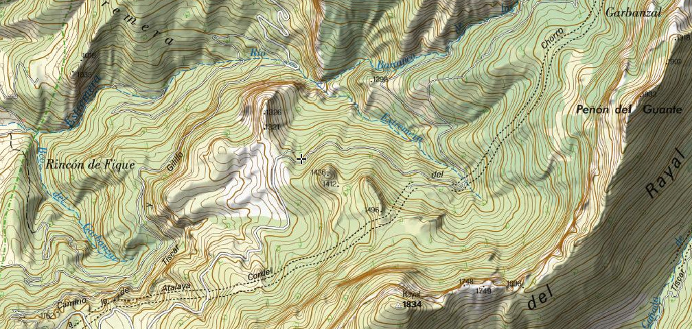 Tornajo por encima de la Cerrada Extremera - Tornajo por encima de la Cerrada Extremera. Mapa