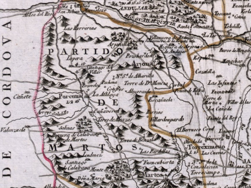 rea recreativa Almoraide - rea recreativa Almoraide. Mapa 1787