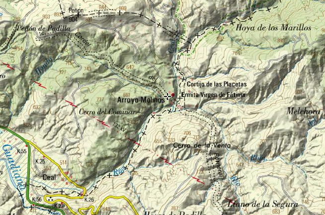 Aldea Arroyo Molinos - Aldea Arroyo Molinos. Mapa