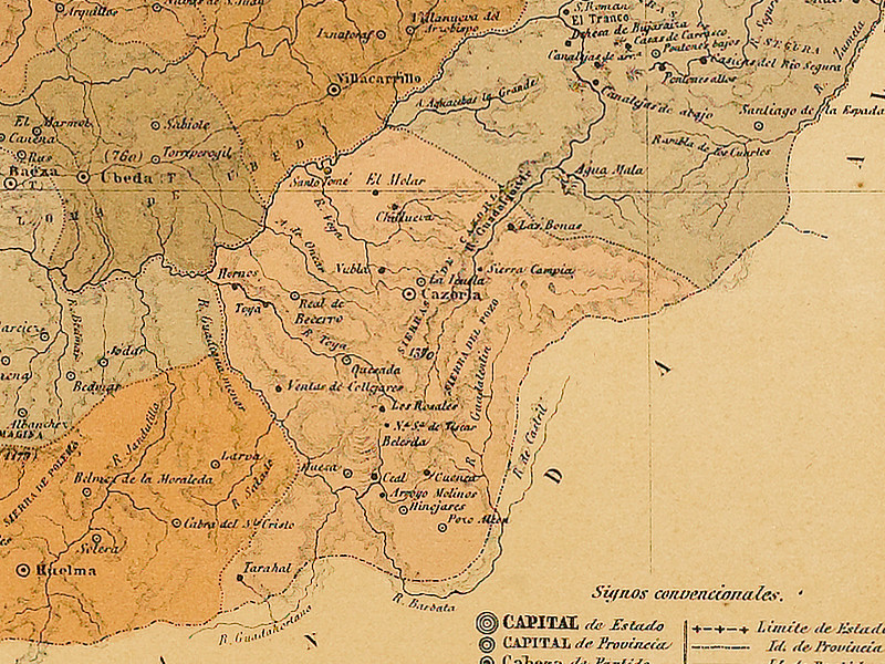 Aldea Arroyo Molinos - Aldea Arroyo Molinos. Mapa 1879